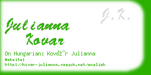 julianna kovar business card